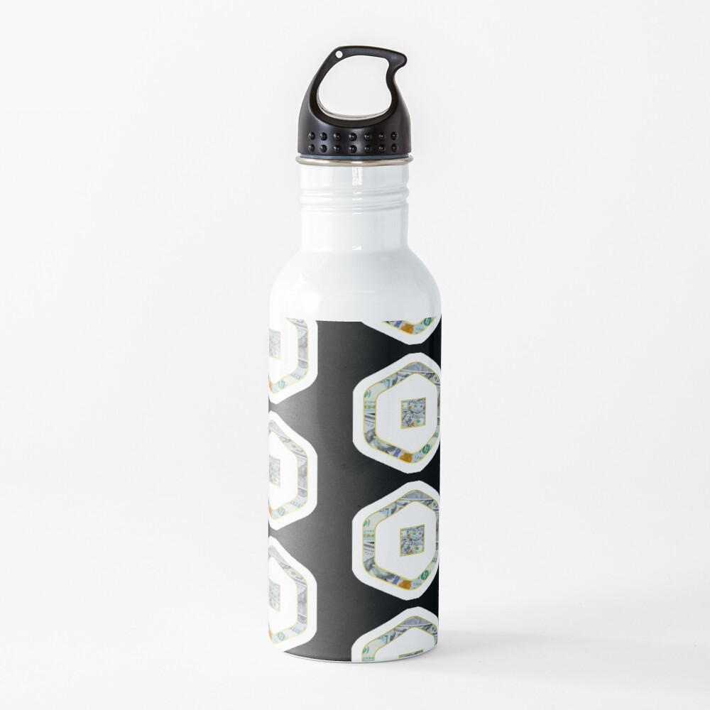 Roblox Robux Adopt Me Dollars Water Bottle By T Shirt Designs Redbubble - roblox sushi