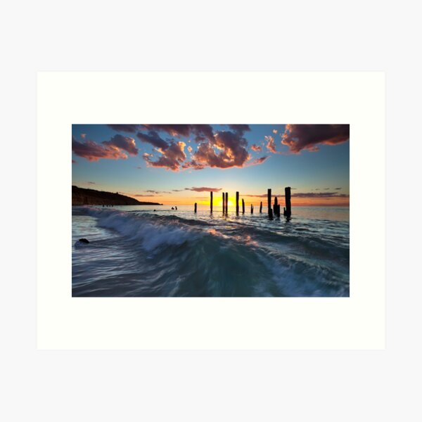 Item preview, Port Willunga Jetty Ruin Sunset designed and sold by Bill  Robinson.