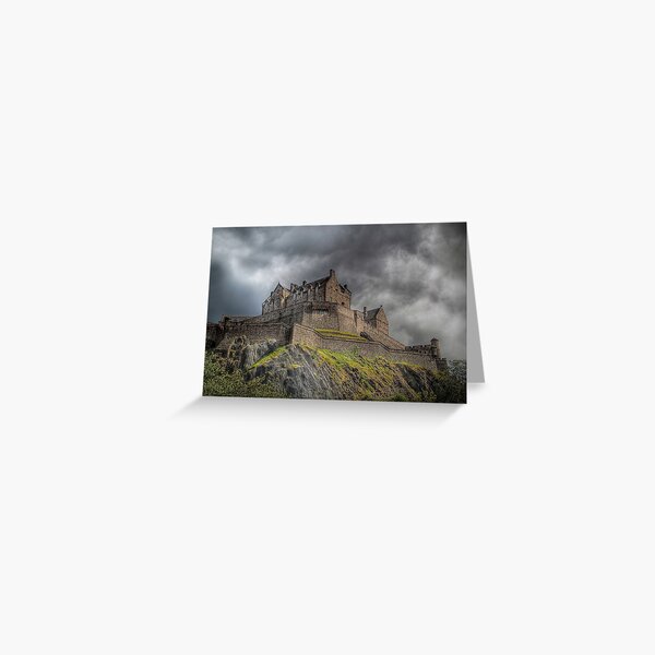 Rain Clouds Over Edinburgh Castle Greeting Card