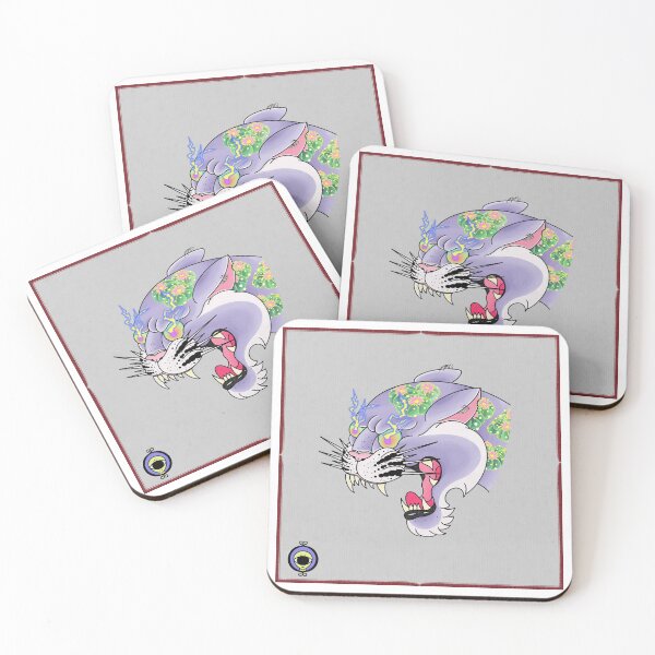 Item preview, Psychedelic Tropical Art - Purple Panther print designed and sold by CamBorr.