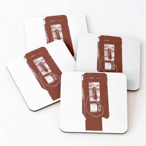 Item preview, dark red payphone designed and sold by graphicgal.