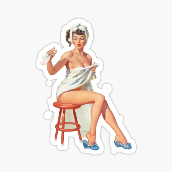 Vintage Sexy Pin Up Girl Retro Sticker