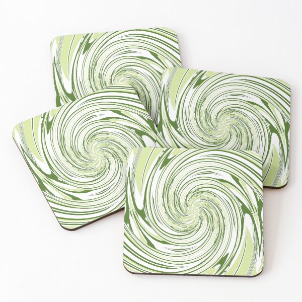 Item preview, unique decorative green and yellow swirl abstract pattern designed and sold by helkav.