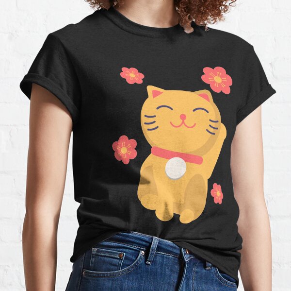 Glückskatze Muster Classic T-Shirt