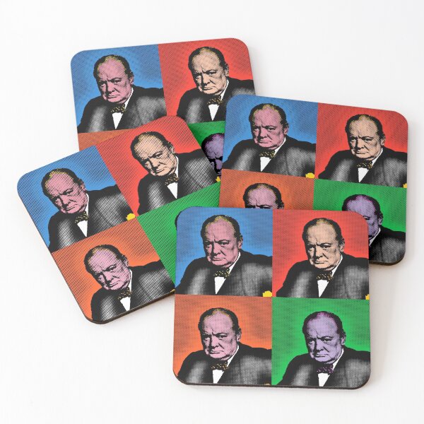 Item preview, Winston Churchill Pop Art Portrait in 4 Colors  designed and sold by OnlyPopArt.