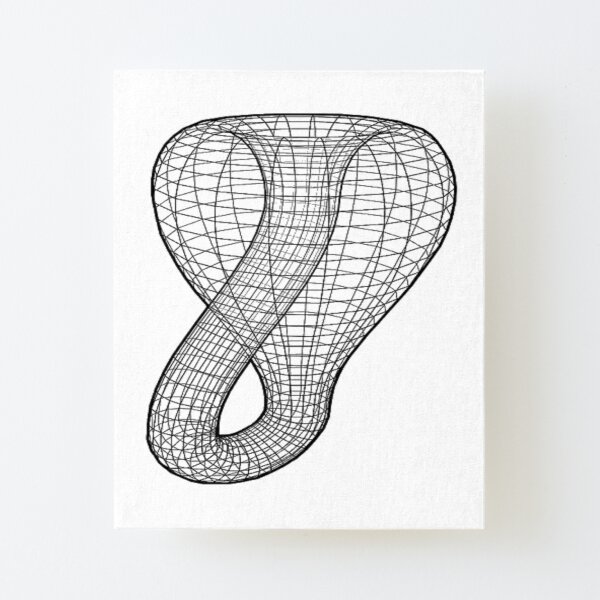 A two-dimensional representation of the Klein bottle immersed in three-dimensional space, #TwoDimensional, #representation, #KleinBottle, #immersed, #ThreeDimensional, #space Canvas Mounted Print