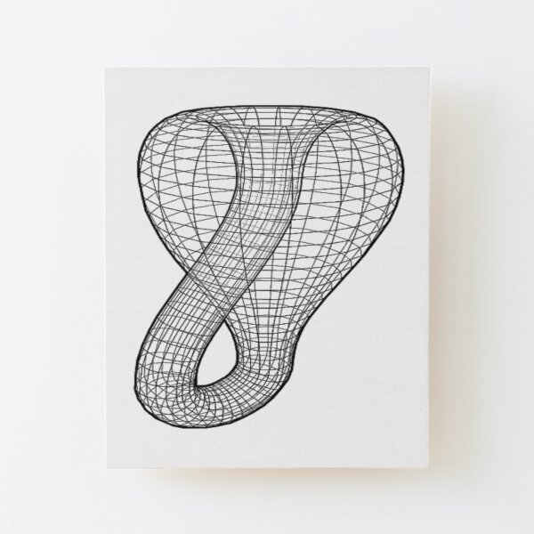 A two-dimensional representation of the Klein bottle immersed in three-dimensional space, #TwoDimensional, #representation, #KleinBottle, #immersed, #ThreeDimensional, #space Wood Mounted Print