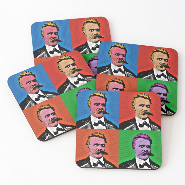 Item preview, Frederick Nietzsche Pop Art Portrait in 4 Colors  designed and sold by OnlyPopArt.