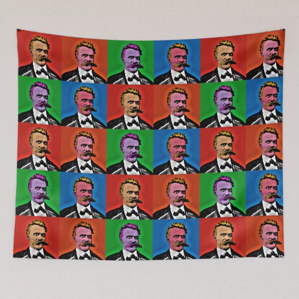Item preview, Frederick Nietzsche Pop Art Portrait in 4 Colors  designed and sold by OnlyPopArt.