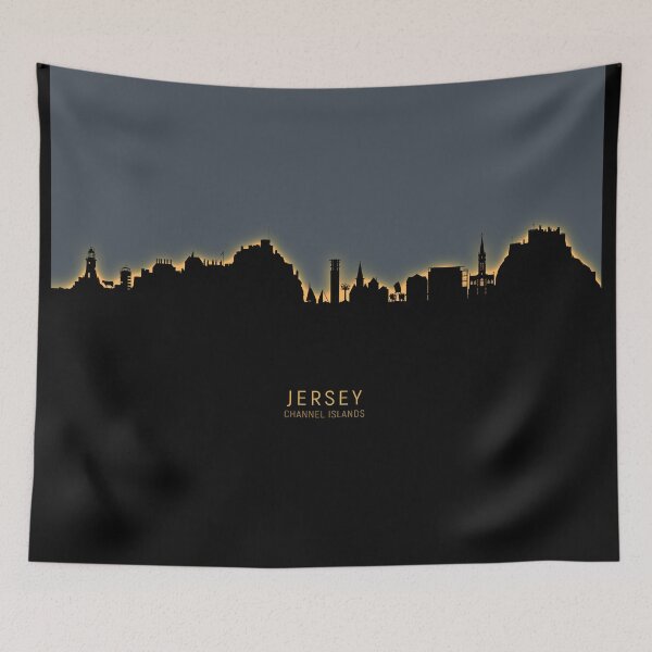 Item preview, Jersey Channel Islands Skyline designed and sold by ArtPrints.