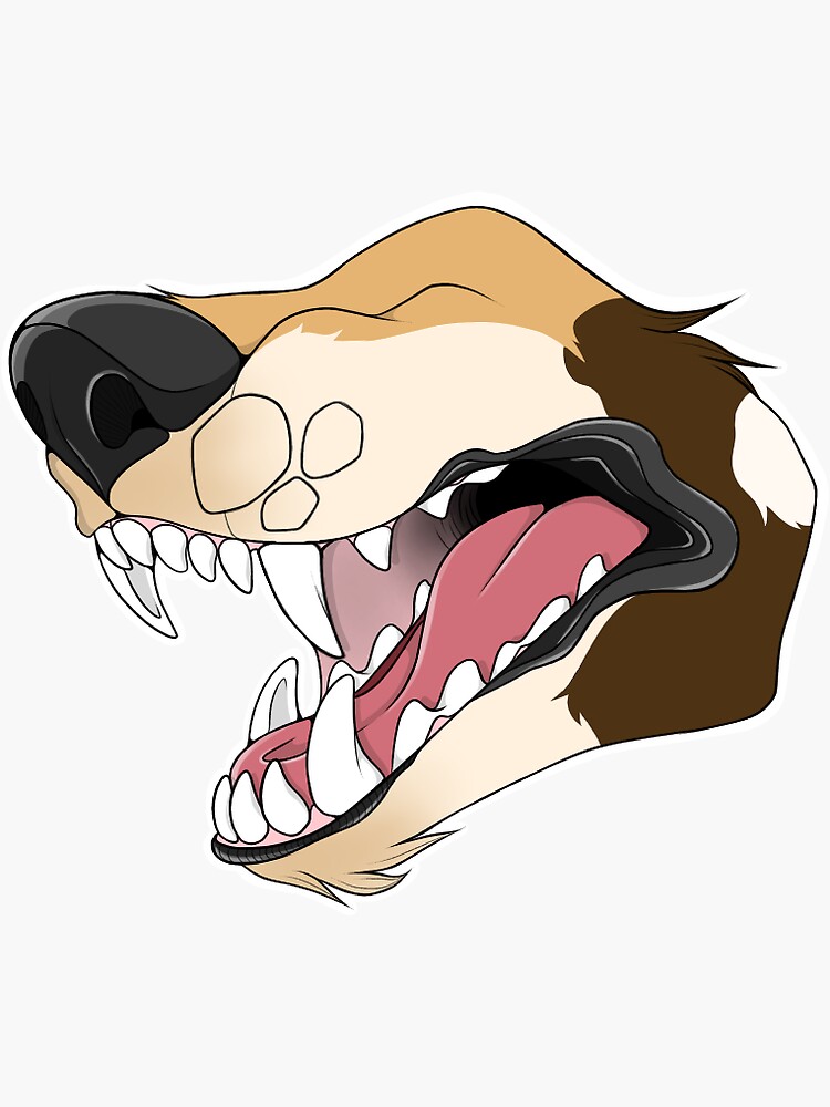 Thumbnail 3 of 3, Sticker, Wolf Maw designed and sold by floatdeer.
