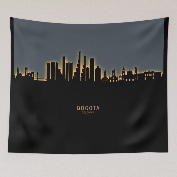 Aperçu de l'œuvre Bogotá Colombia Skyline créée et vendue par ArtPrints.