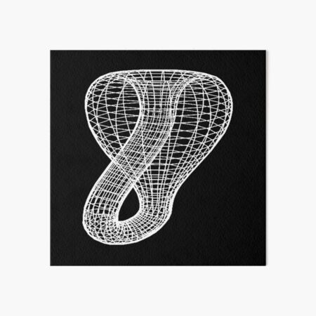 A two-dimensional representation of the Klein bottle immersed in three-dimensional space, #TwoDimensional, #representation, #KleinBottle, #immersed, #ThreeDimensional, #space Art Board Print