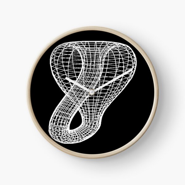 A two-dimensional representation of the Klein bottle immersed in three-dimensional space, #TwoDimensional, #representation, #KleinBottle, #immersed, #ThreeDimensional, #space Clock