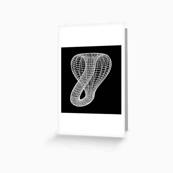 A two-dimensional representation of the Klein bottle immersed in three-dimensional space, #TwoDimensional, #representation, #KleinBottle, #immersed, #ThreeDimensional, #space Greeting Card