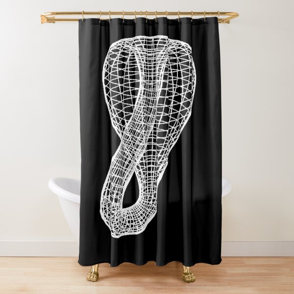 A two-dimensional representation of the Klein bottle immersed in three-dimensional space, #TwoDimensional, #representation, #KleinBottle, #immersed, #ThreeDimensional, #space Shower Curtain