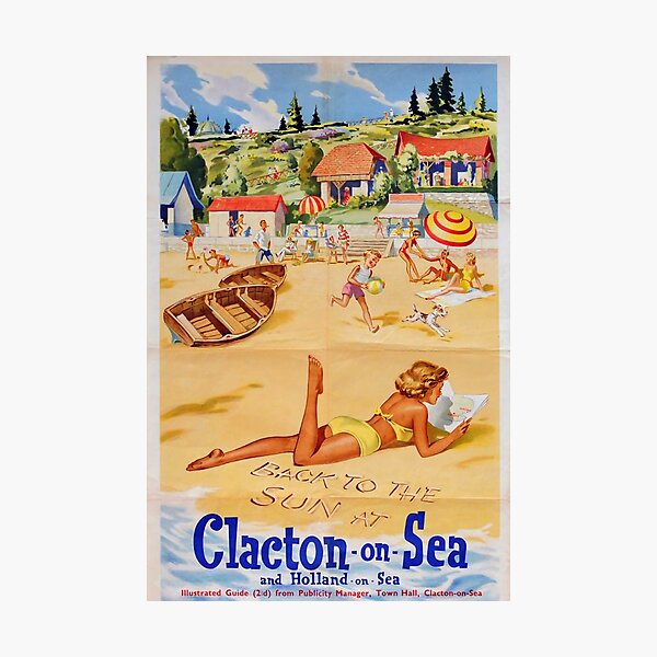 Item preview, Clacton-on-Sea vintage travel poster designed and sold by stickart-marek.