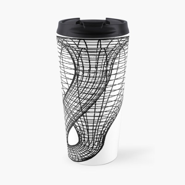A two-dimensional representation of the Klein bottle immersed in three-dimensional space, #TwoDimensional, #representation, #KleinBottle, #immersed, #ThreeDimensional, #space Travel Mug