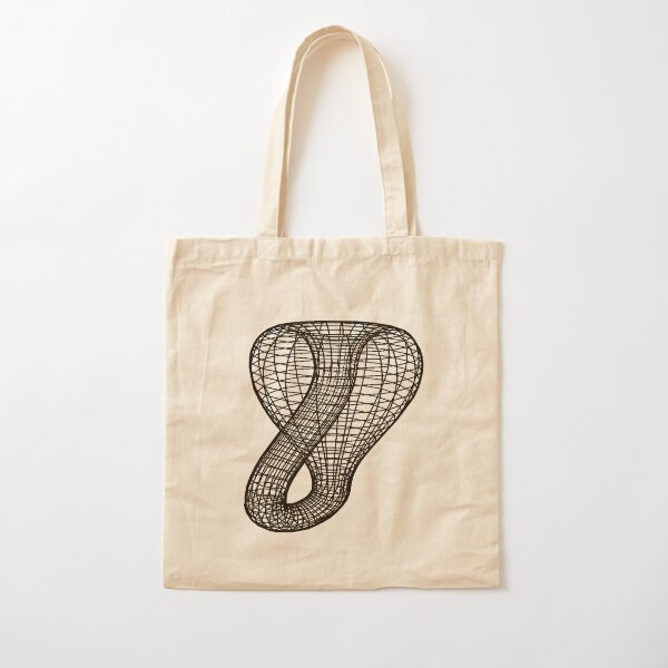 A two-dimensional representation of the Klein bottle immersed in three-dimensional space, #TwoDimensional, #representation, #KleinBottle, #immersed, #ThreeDimensional, #space Cotton Tote Bag