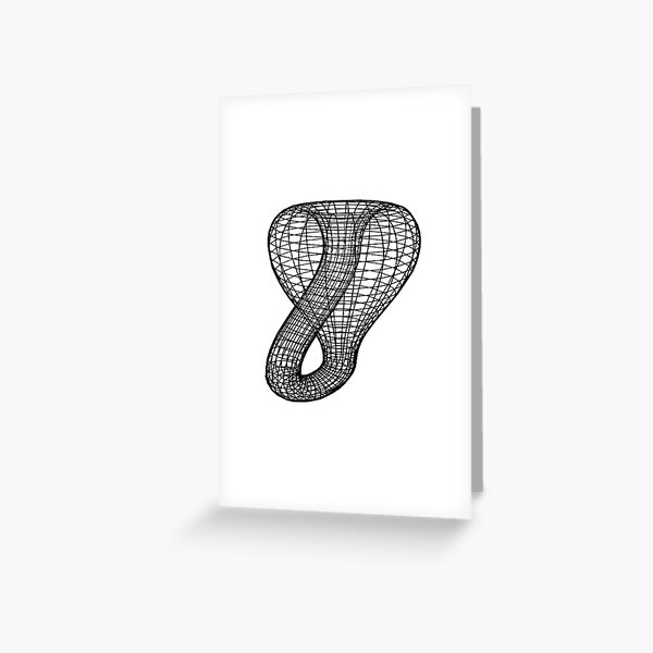 A two-dimensional representation of the Klein bottle immersed in three-dimensional space, #TwoDimensional, #representation, #KleinBottle, #immersed, #ThreeDimensional, #space Greeting Card