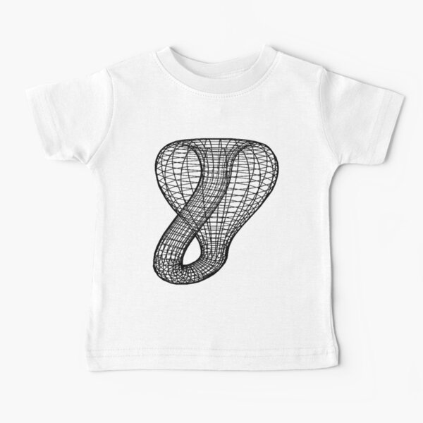 A two-dimensional representation of the Klein bottle immersed in three-dimensional space, #TwoDimensional, #representation, #KleinBottle, #immersed, #ThreeDimensional, #space Baby T-Shirt