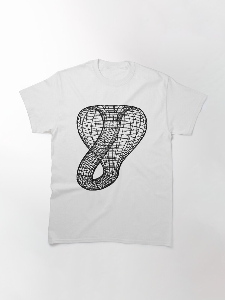Alternate view of A two-dimensional representation of the Klein bottle immersed in three-dimensional space, #TwoDimensional, #representation, #KleinBottle, #immersed, #ThreeDimensional, #space Classic T-Shirt