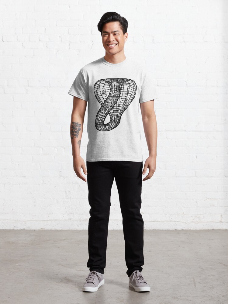 Alternate view of A two-dimensional representation of the Klein bottle immersed in three-dimensional space, #TwoDimensional, #representation, #KleinBottle, #immersed, #ThreeDimensional, #space Classic T-Shirt