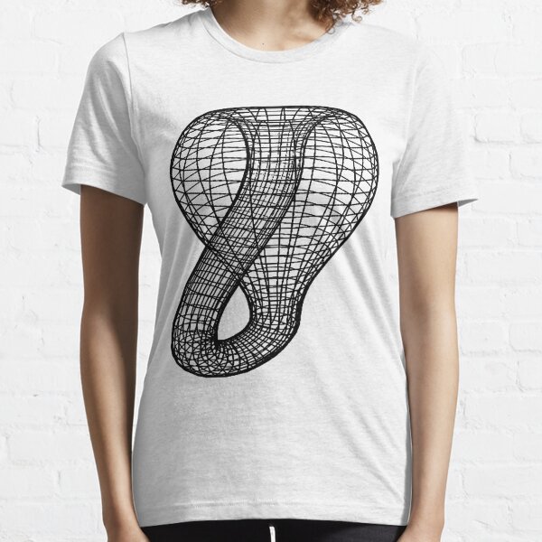 A two-dimensional representation of the Klein bottle immersed in three-dimensional space, #TwoDimensional, #representation, #KleinBottle, #immersed, #ThreeDimensional, #space Essential T-Shirt