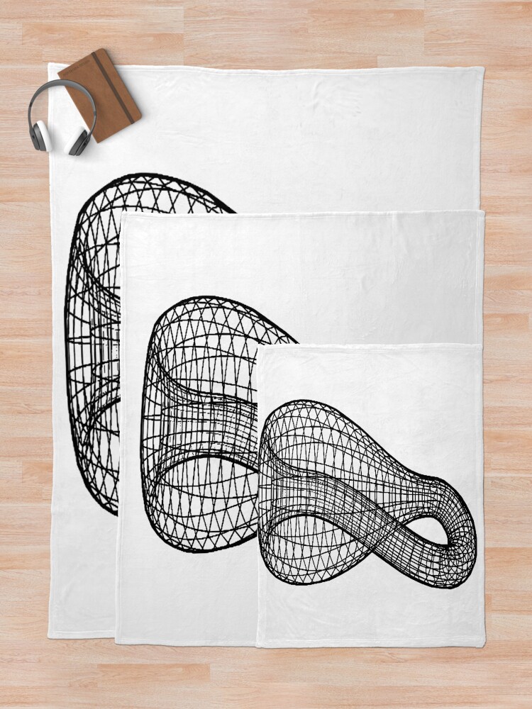 Alternate view of A two-dimensional representation of the Klein bottle immersed in three-dimensional space, #TwoDimensional, #representation, #KleinBottle, #immersed, #ThreeDimensional, #space Throw Blanket