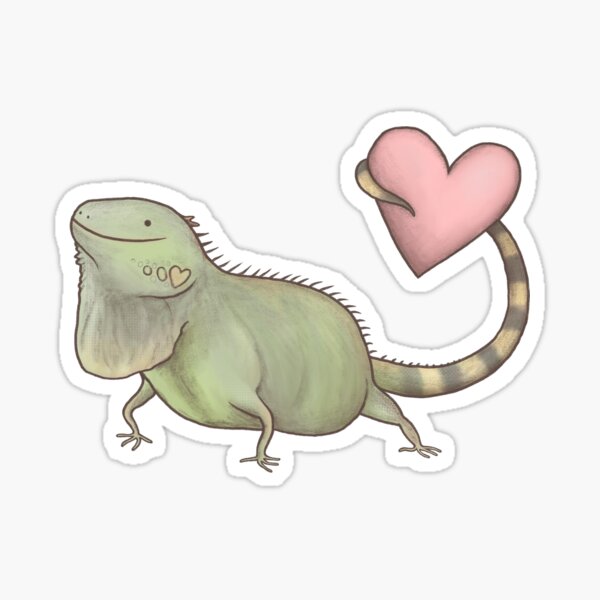 Iguana Love You Sticker