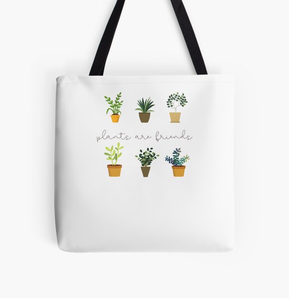 Details about   Cute Gardening Tote Bag Plants Are Friends Cactus Vegan Flowers Slogan 