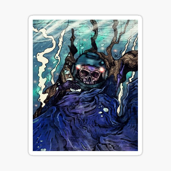 under. Sticker