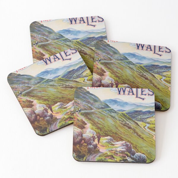 Item preview, Picturesque Wales vintage travel poster designed and sold by stickart-marek.