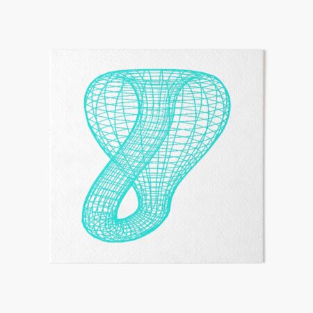 A two-dimensional representation of the Klein bottle immersed in three-dimensional space, #TwoDimensional, #representation, #KleinBottle, #immersed, #ThreeDimensional, #space Art Board Print