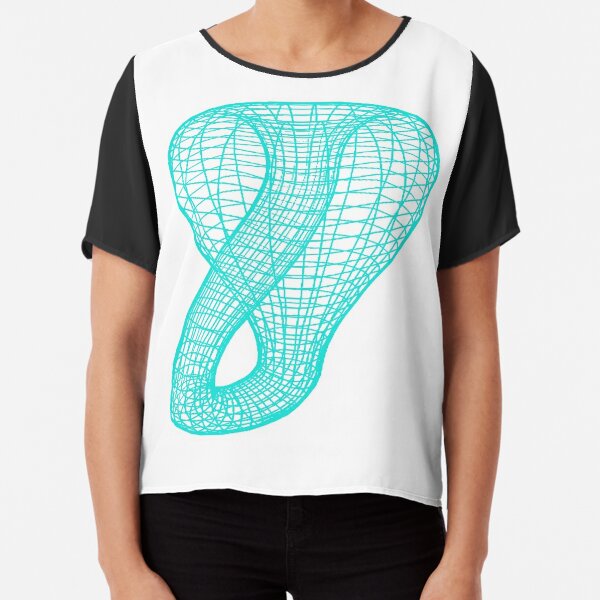 A two-dimensional representation of the Klein bottle immersed in three-dimensional space, #TwoDimensional, #representation, #KleinBottle, #immersed, #ThreeDimensional, #space Chiffon Top