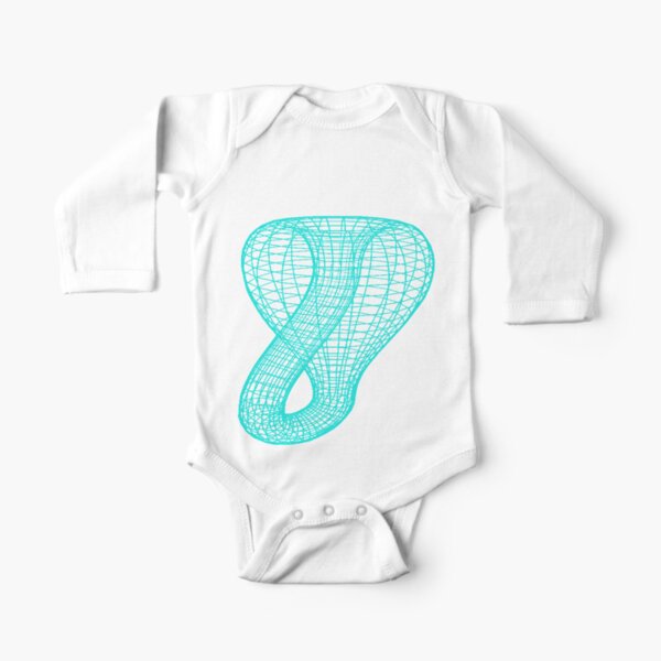 A two-dimensional representation of the Klein bottle immersed in three-dimensional space, #TwoDimensional, #representation, #KleinBottle, #immersed, #ThreeDimensional, #space Long Sleeve Baby One-Piece