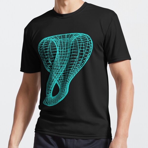 A two-dimensional representation of the Klein bottle immersed in three-dimensional space, #TwoDimensional, #representation, #KleinBottle, #immersed, #ThreeDimensional, #space Active T-Shirt