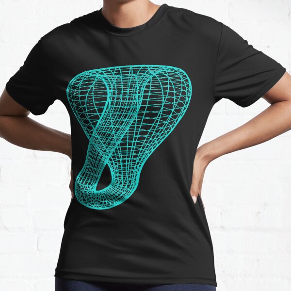 A two-dimensional representation of the Klein bottle immersed in three-dimensional space, #TwoDimensional, #representation, #KleinBottle, #immersed, #ThreeDimensional, #space Active T-Shirt