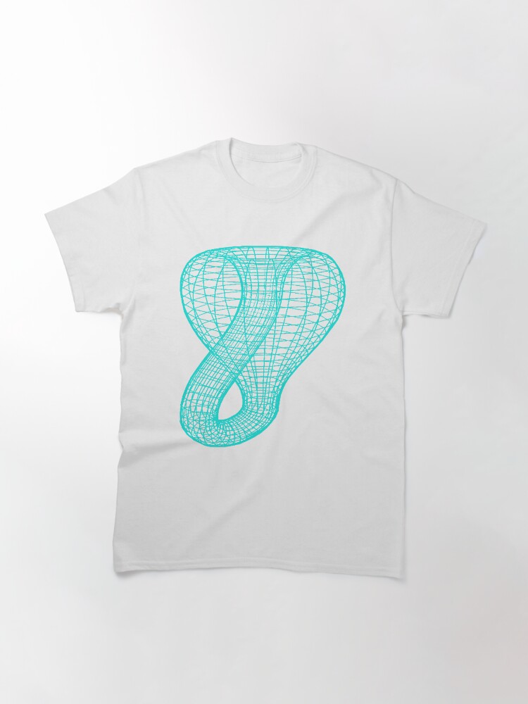 Alternate view of A two-dimensional representation of the Klein bottle immersed in three-dimensional space, #TwoDimensional, #representation, #KleinBottle, #immersed, #ThreeDimensional, #space Classic T-Shirt