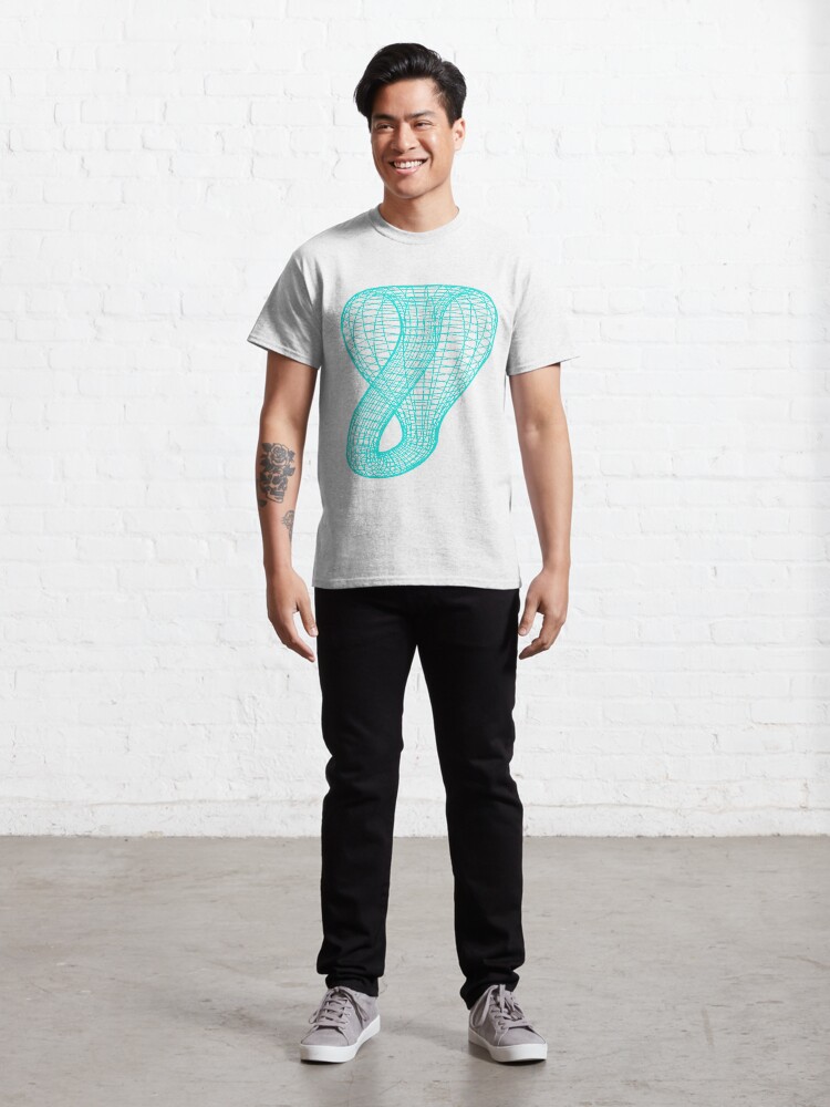 Alternate view of A two-dimensional representation of the Klein bottle immersed in three-dimensional space, #TwoDimensional, #representation, #KleinBottle, #immersed, #ThreeDimensional, #space Classic T-Shirt