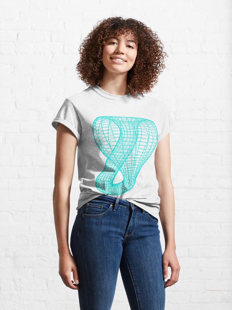 Alternate view of A two-dimensional representation of the Klein bottle immersed in three-dimensional space, #TwoDimensional, #representation, #KleinBottle, #immersed, #ThreeDimensional, #space Classic T-Shirt