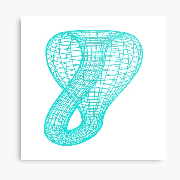 A two-dimensional representation of the Klein bottle immersed in three-dimensional space, #TwoDimensional, #representation, #KleinBottle, #immersed, #ThreeDimensional, #space Metal Print