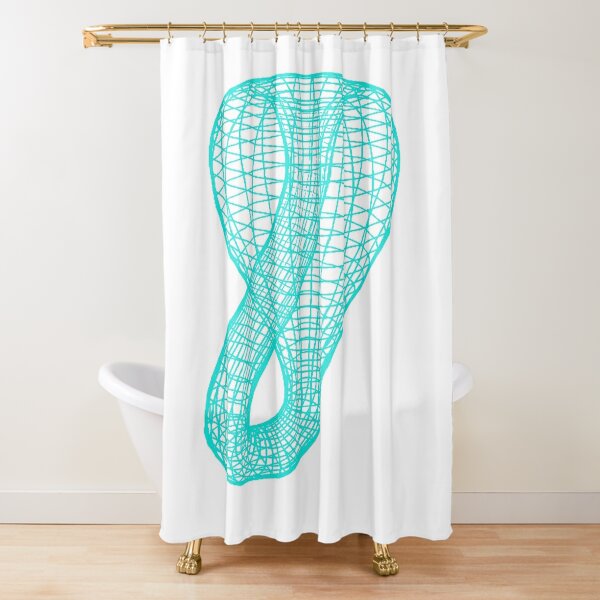 A two-dimensional representation of the Klein bottle immersed in three-dimensional space, #TwoDimensional, #representation, #KleinBottle, #immersed, #ThreeDimensional, #space Shower Curtain