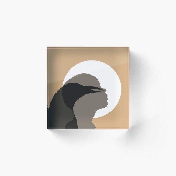 Crow Boy Acrylic Block