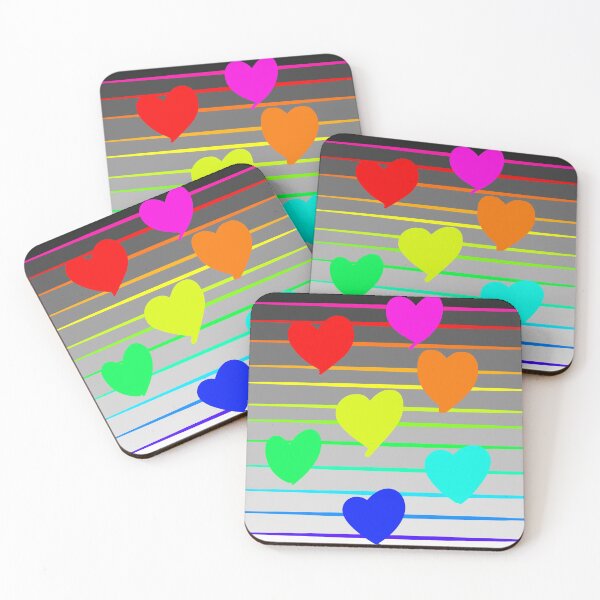 Item preview, Rainbow heart pattern  designed and sold by Melanie Jeyakkumar.