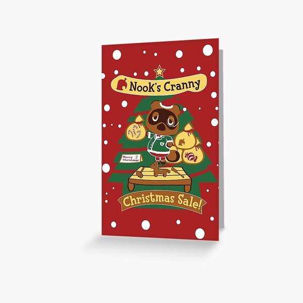 Tom Nook's Christmas Sale Greeting Card