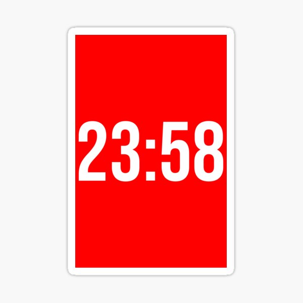 Item preview, 23:58 Horizontal Red designed and sold by HyperBeamDesign.