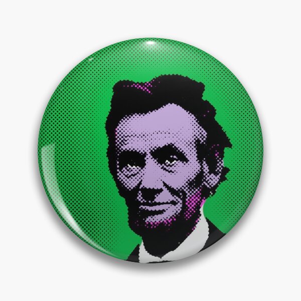 Artikelvorschau, Pop Art Lincoln mit grünem Hintergrund entworfen und verkauft von OnlyPopArt.