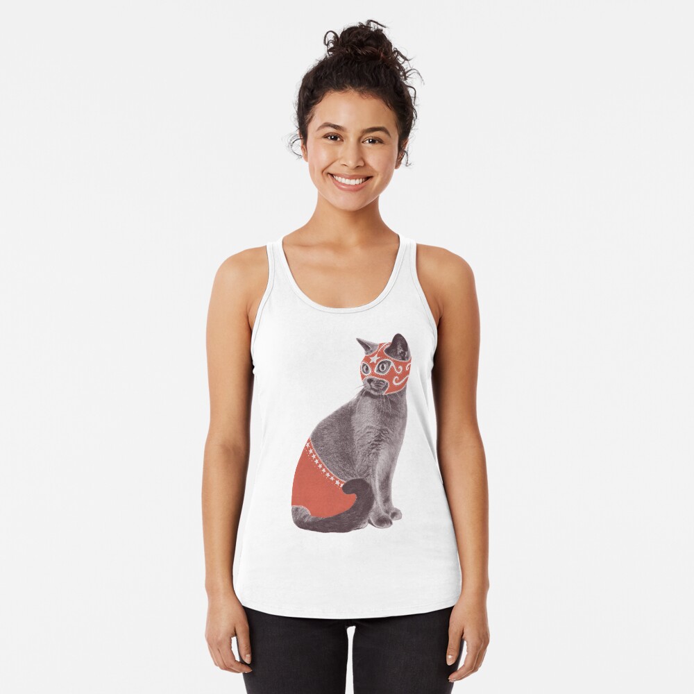 Cat Wrestler Racerback Tank Top