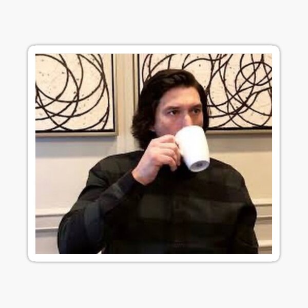 Vista previa del artículo con la obra «Adam Driver tomando ese té (1)», diseñado y vendido por yatokamisama.
